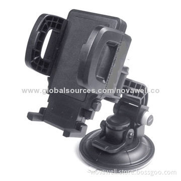 Universal Windshield Suction Mount Holder with Quality Clamp Arms, 360-degree Rotating